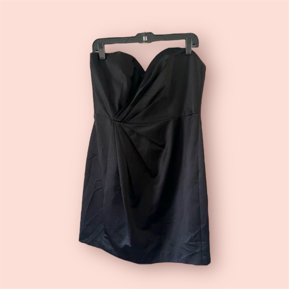 David’s bridal black strapless dress size 14 | New ￼